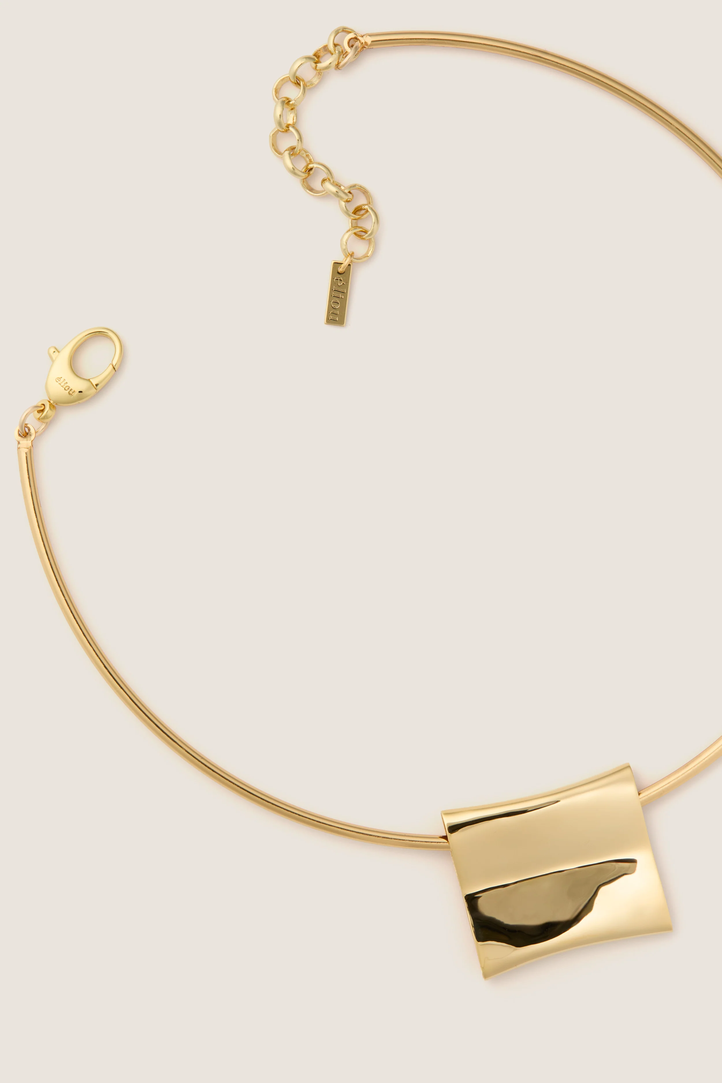 Gold Plated Carre Necklace - Image 4