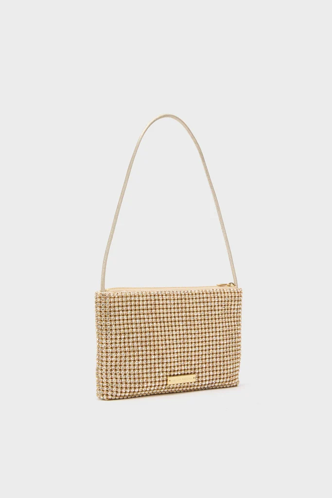 Gold Rhinestone Diamante Clutch - Image 5