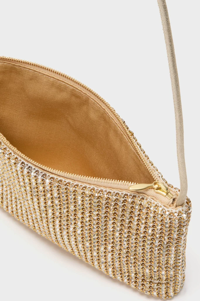 Gold Rhinestone Diamante Clutch - Image 6