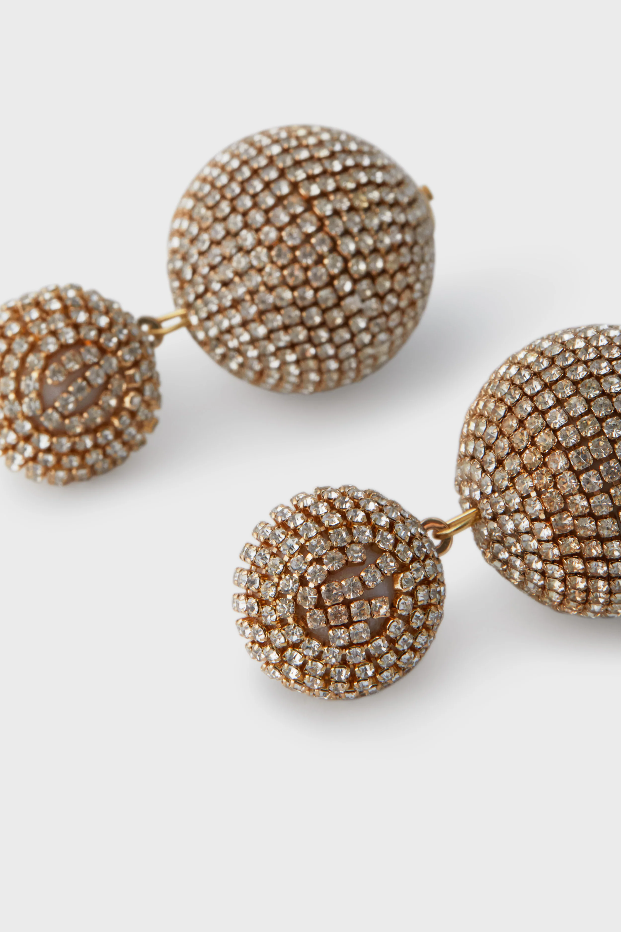 Gold Rhinestone Sphere Drops - Image 4