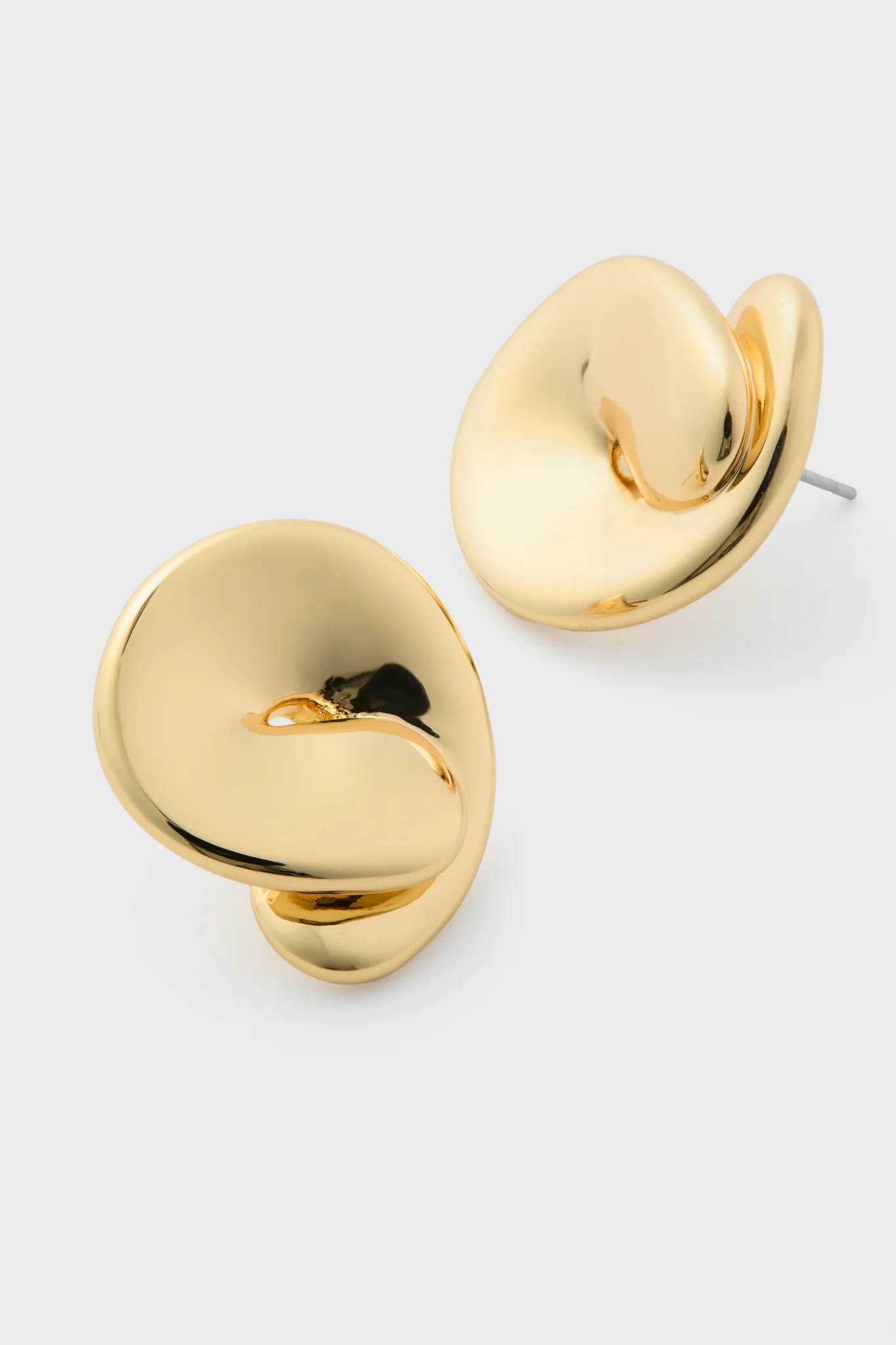 Gold Rio Button Earrings - Image 4