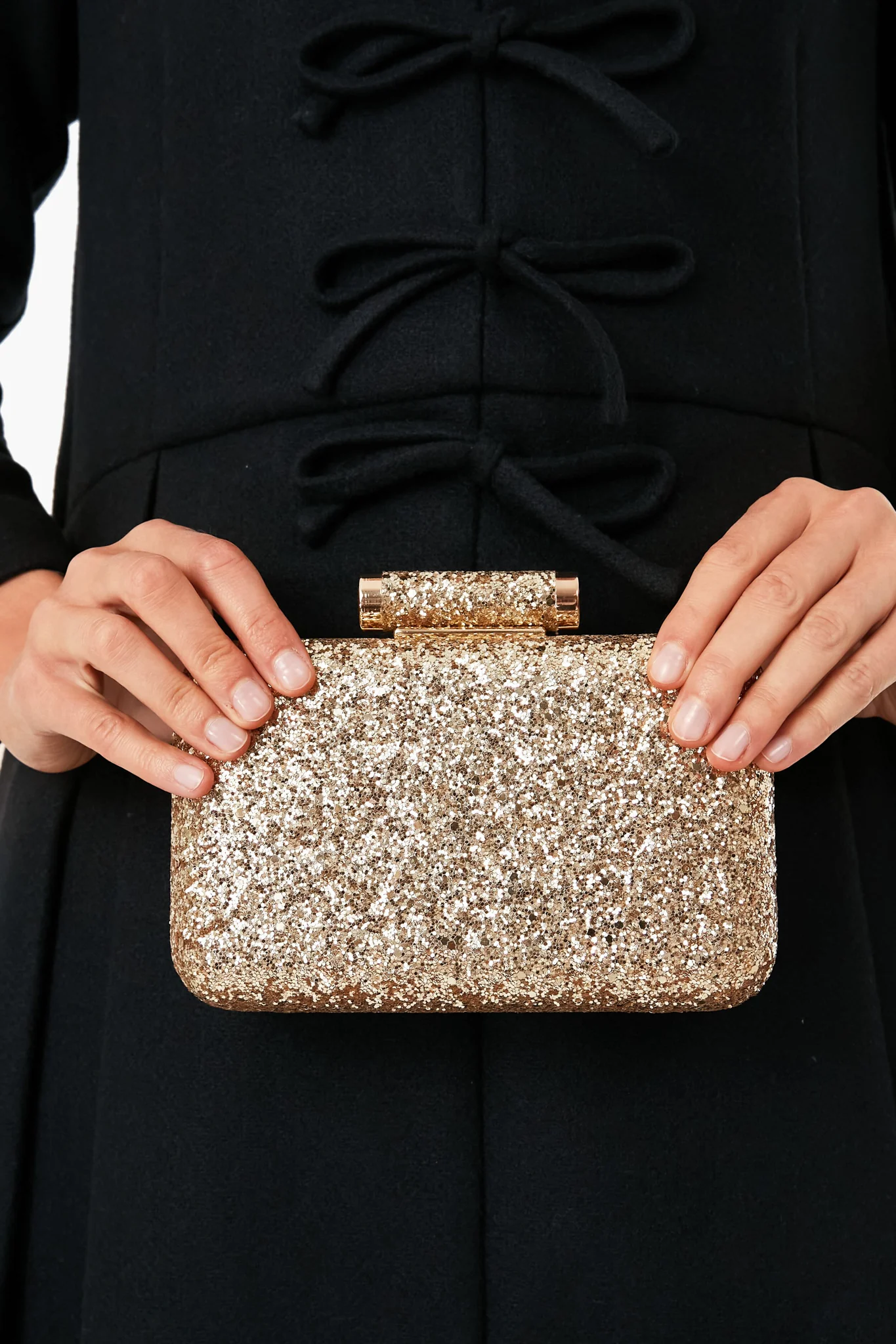 Gold Rosie Glitter Clutch - Image 2