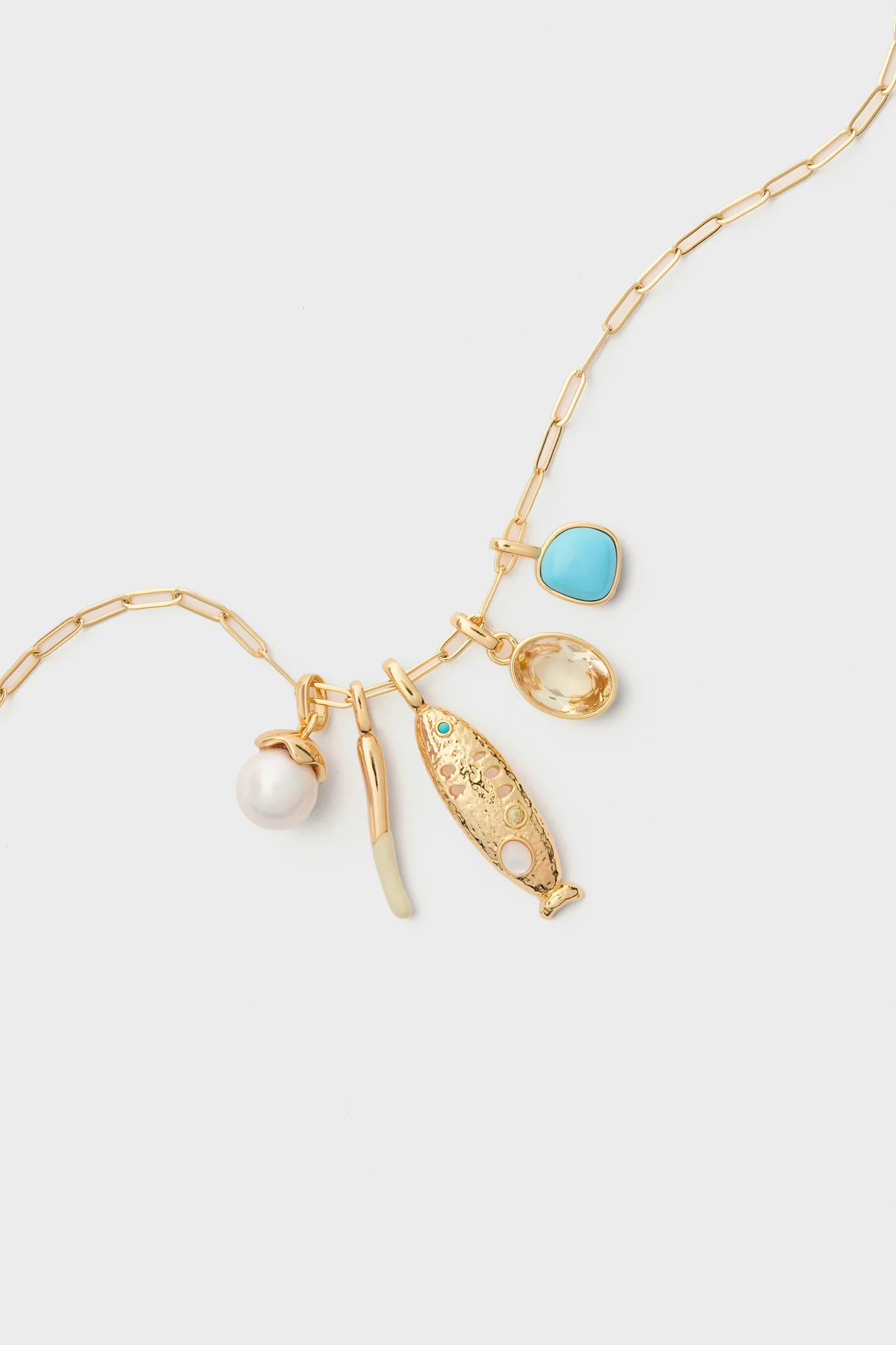 Gold Sardina Charm Necklace - Image 4