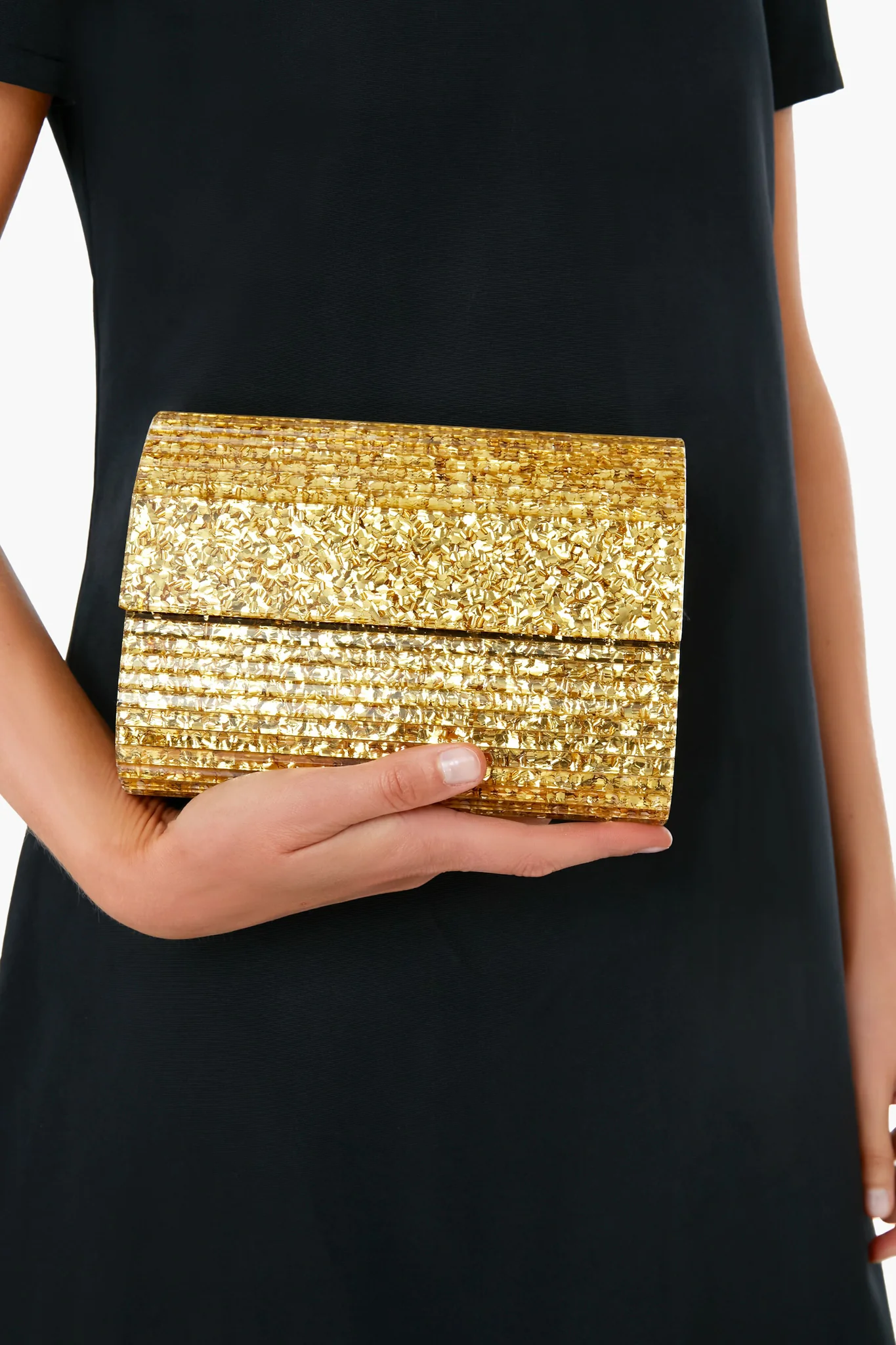 Gold Stacer Acrylic Clutch - Image 2