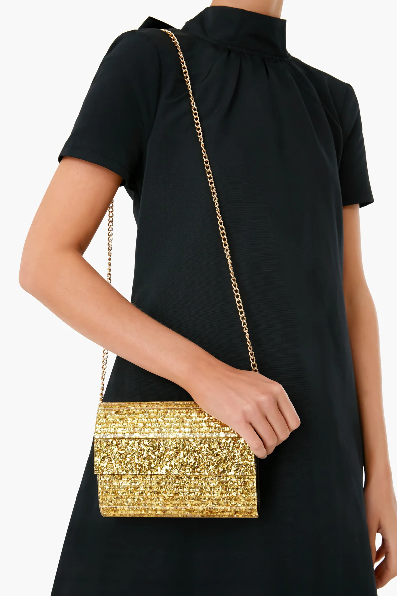 Gold Stacer Acrylic Clutch - Image 3