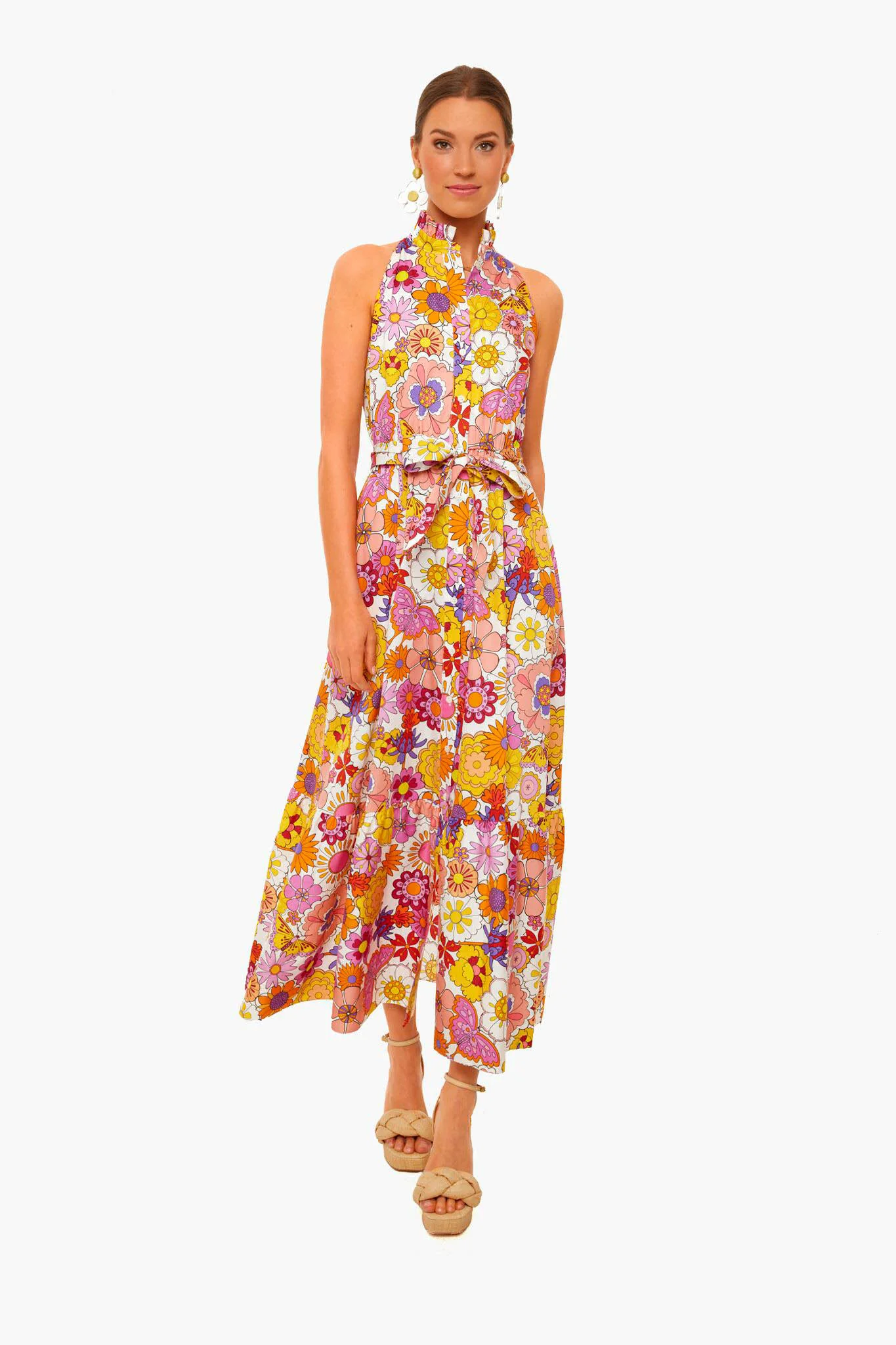 Good Vibes Pink Biba Cotton Dress - Image 2