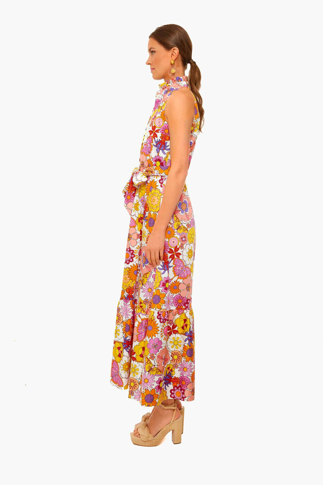 Good Vibes Pink Biba Cotton Dress - Image 3
