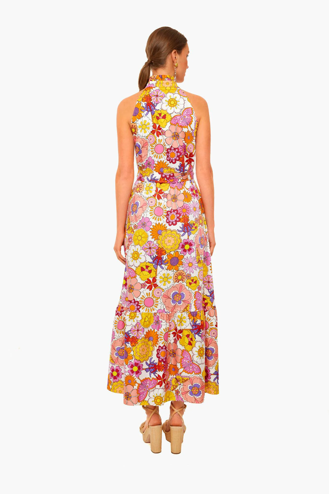 Good Vibes Pink Biba Cotton Dress - Image 4