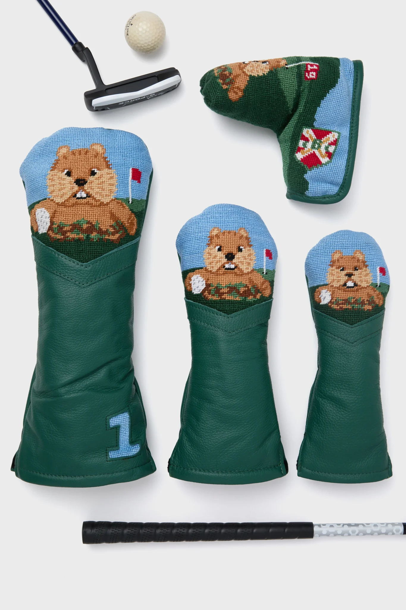 Gopher Golf Needlepoint Fairway Wood Headcover - Image 3