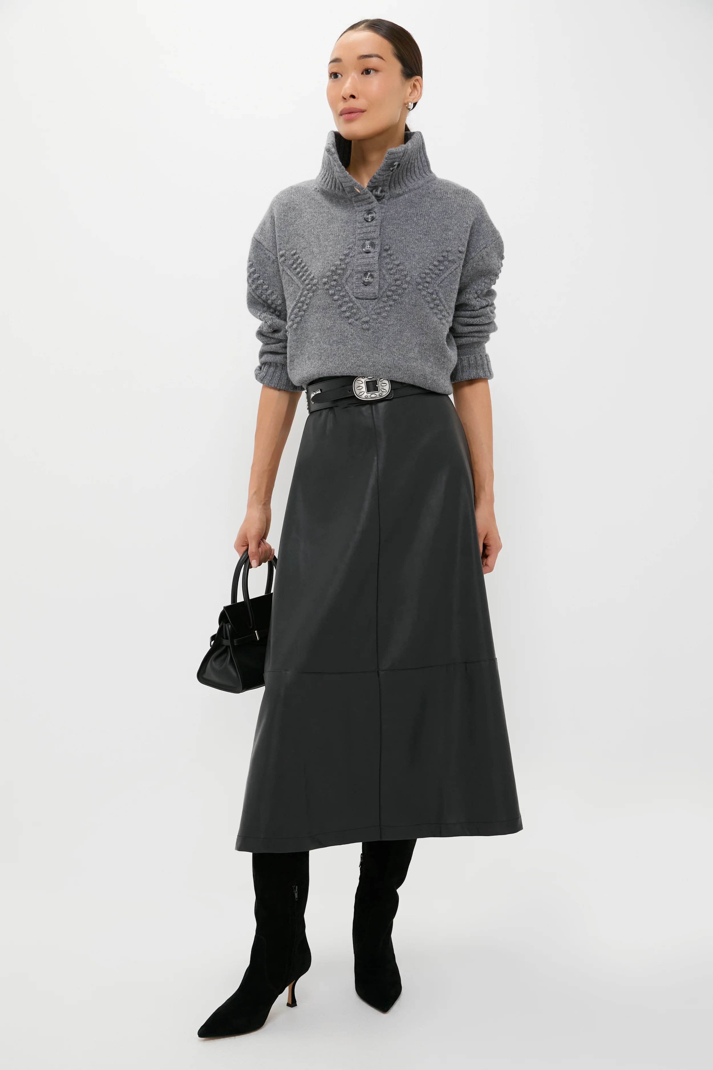 Gray Henry Button-Up Sweater - Image 2