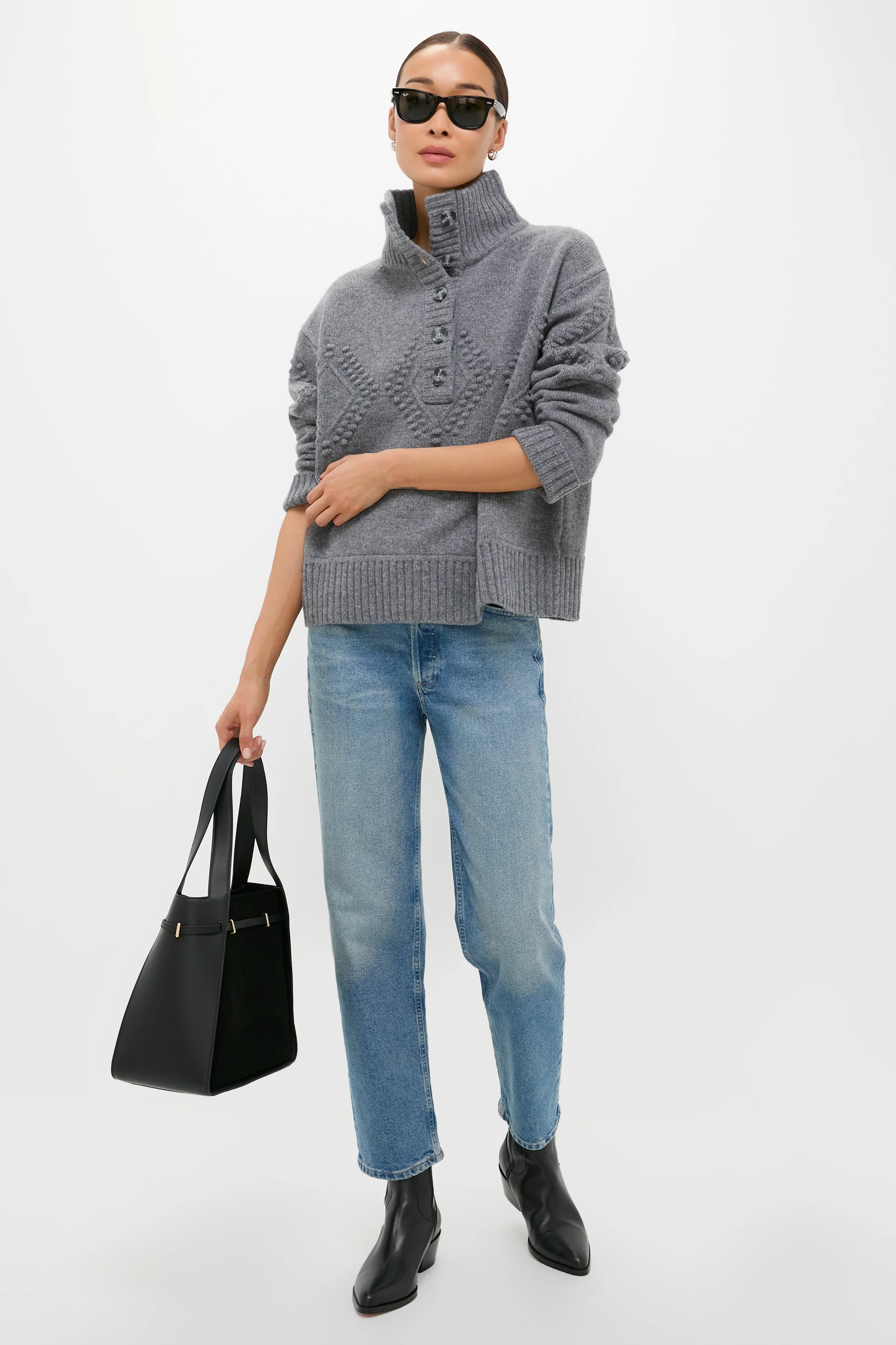 Gray Henry Button-Up Sweater - Image 6