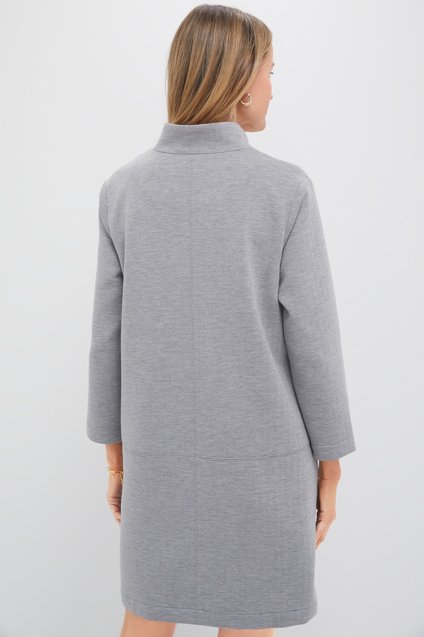 Gray Herringbone Clifton Dress - Image 4