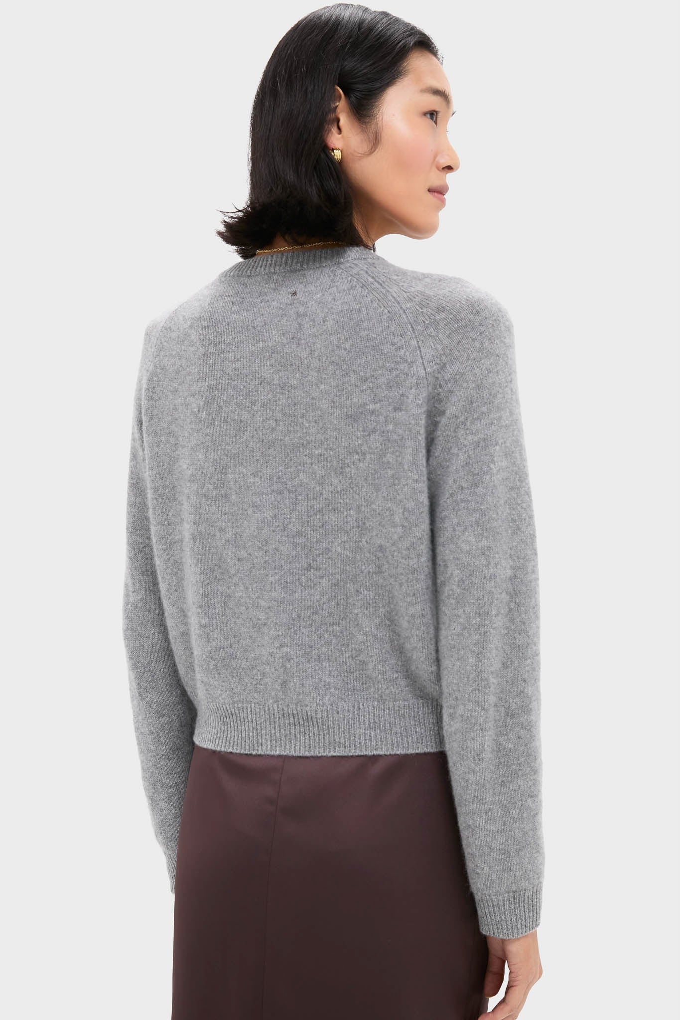 Gray Knot Button Phoebe Cardigan - Image 4