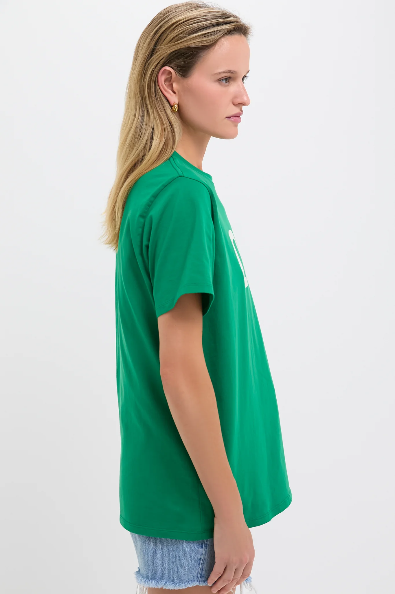 Green Apple with Printed Cream Oui Original Tee - Image 3