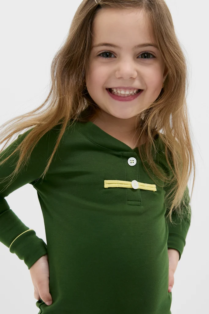 Douglas Fir Pima Cotton Arien Kid's Pajama Set - Image 2