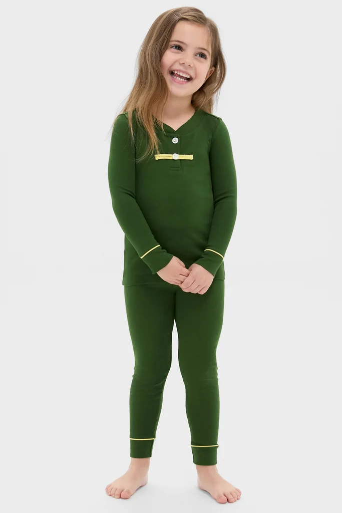 Douglas Fir Pima Cotton Arien Kid's Pajama Set - Image 4