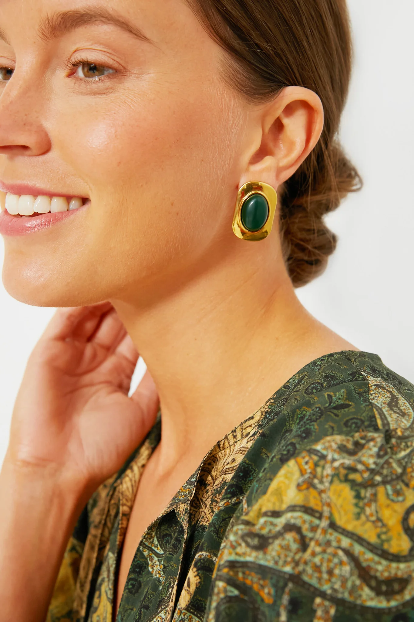 Green Ashley Earrings - Image 2