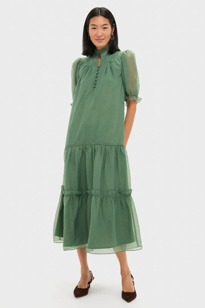 Green Chiffon Selena Maxi Dress
