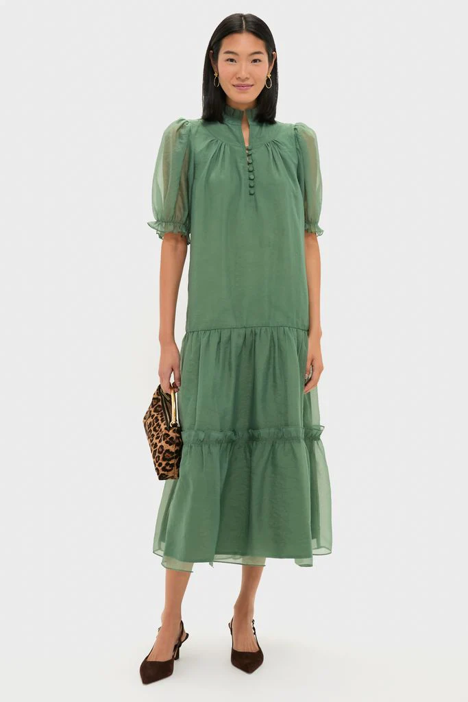 Green Chiffon Selena Maxi Dress - Image 2