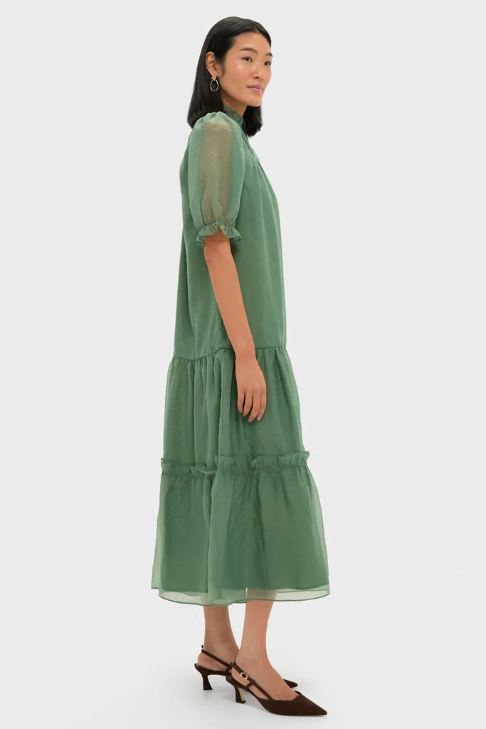 Green Chiffon Selena Maxi Dress - Image 3