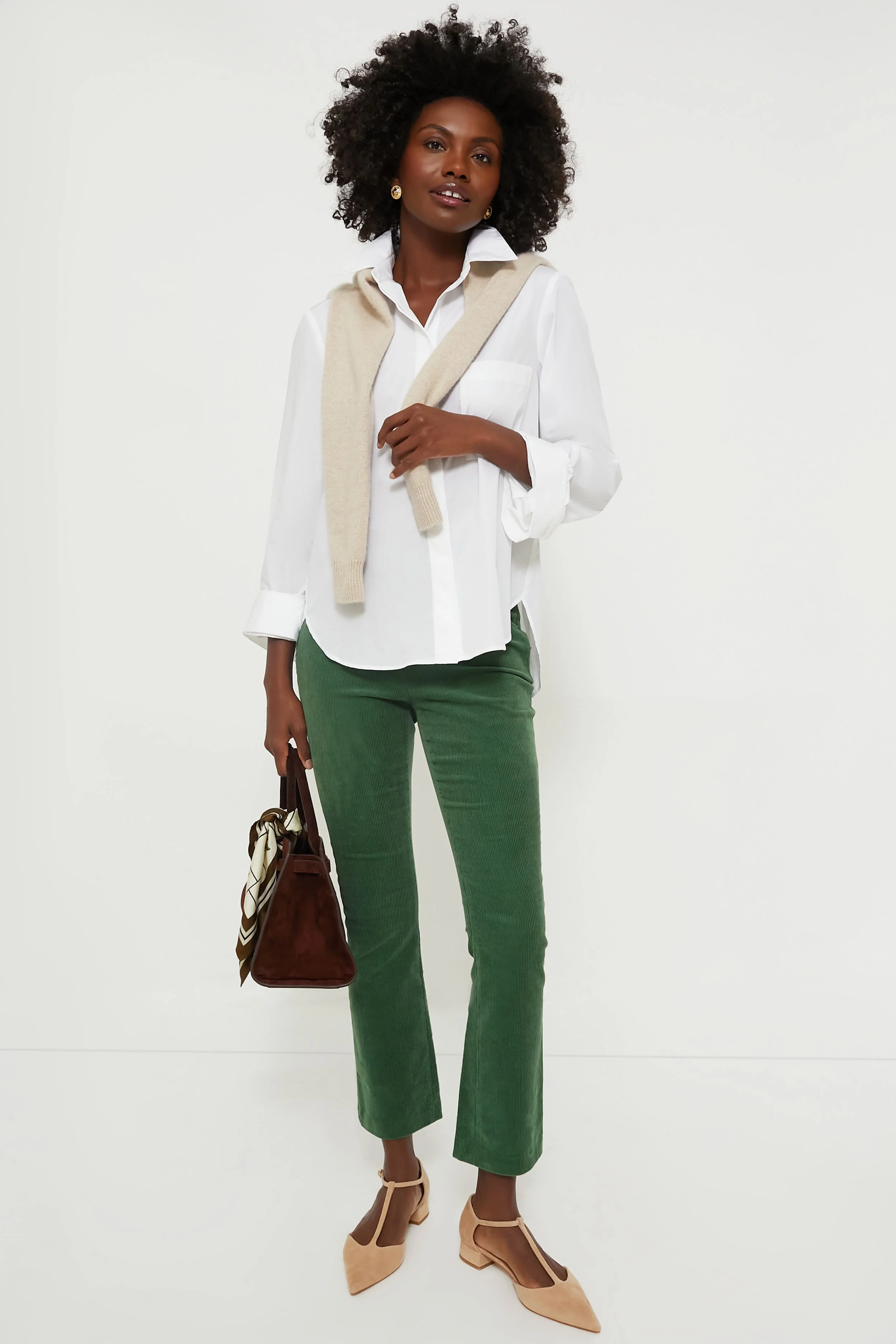 Green Corduroy Ashford Pants - Image 3