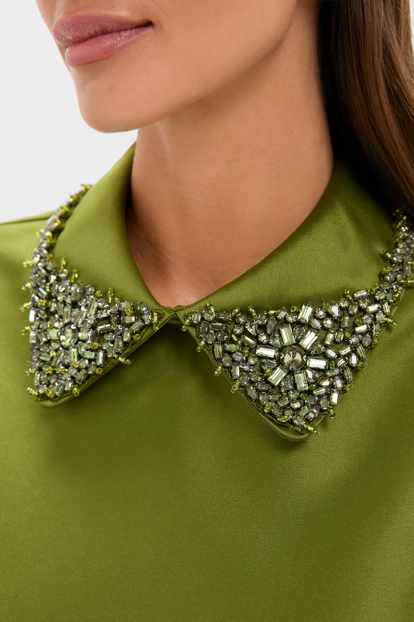 Green Embellished Aurelie Shift Dress - Image 3