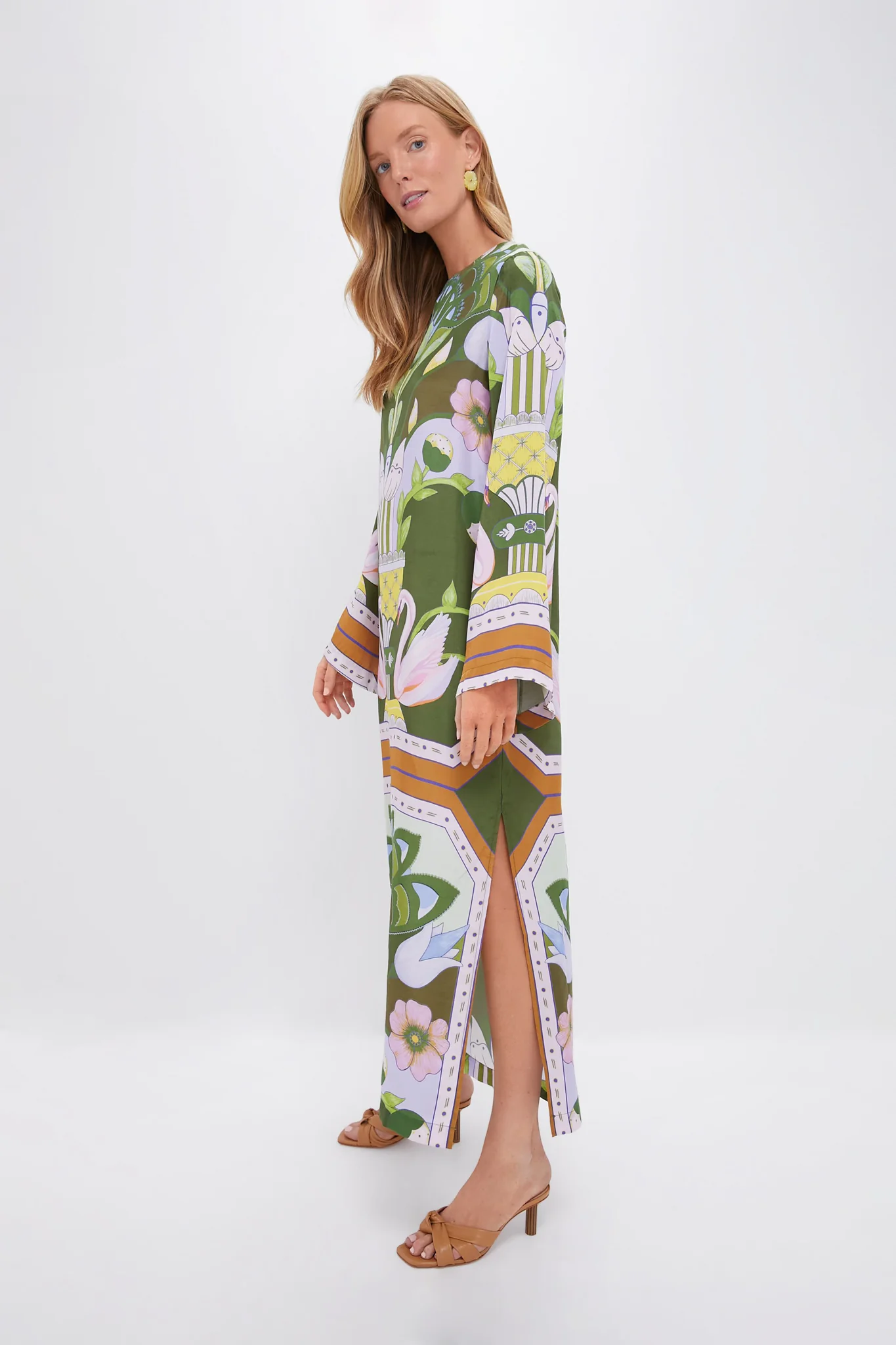 Green Multicolor Print Lilian Dress - Image 3