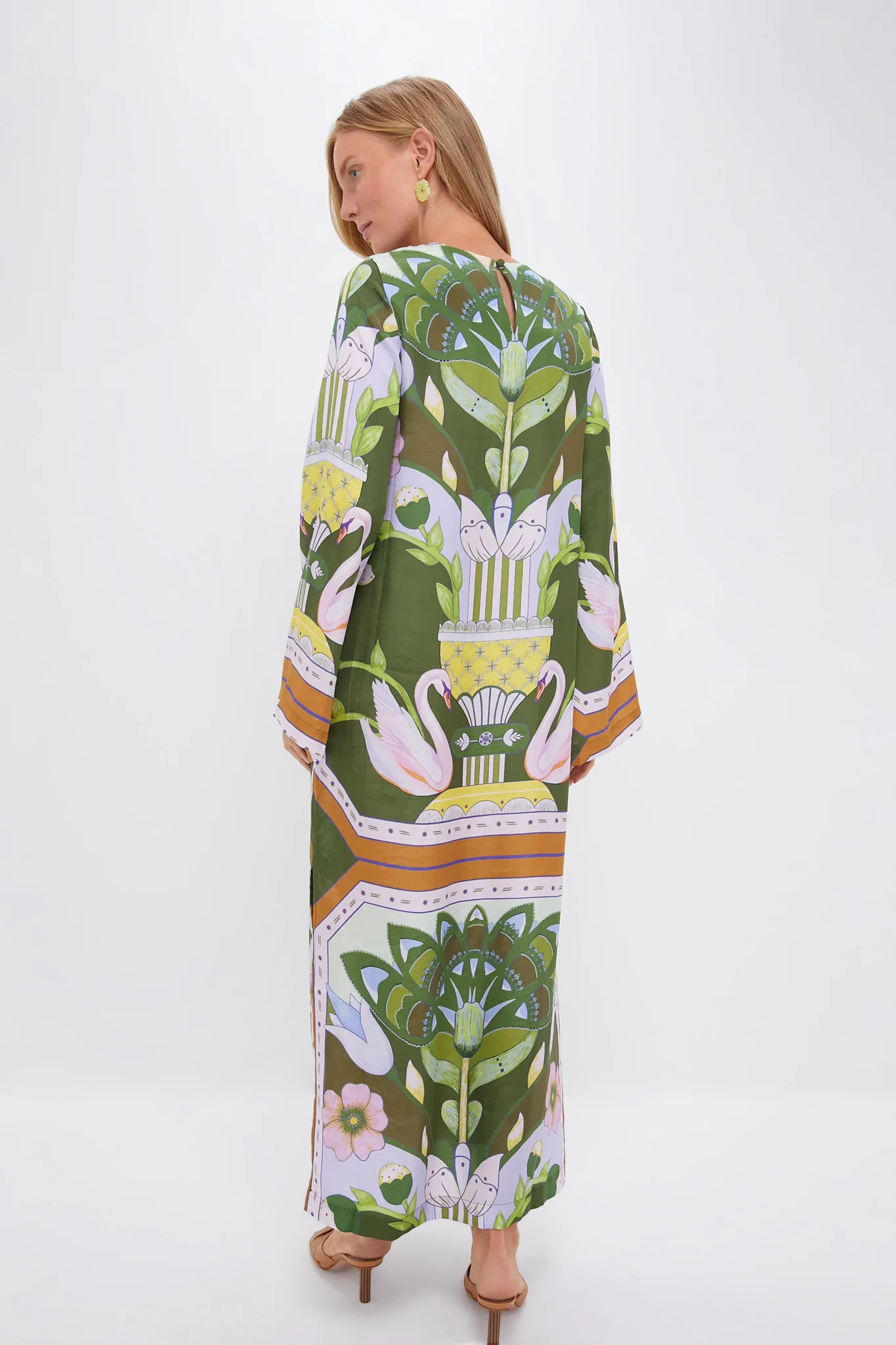 Green Multicolor Print Lilian Dress - Image 4