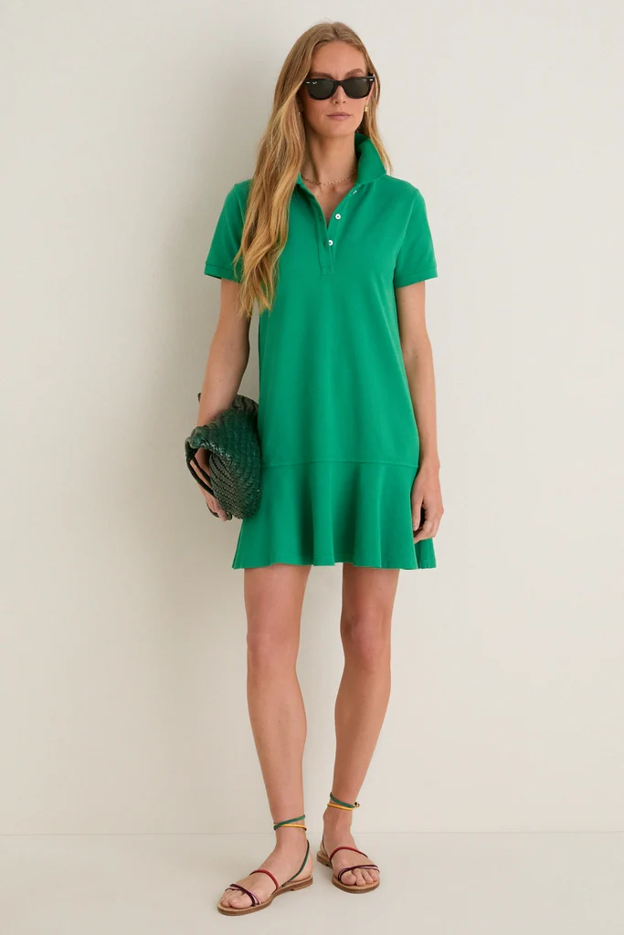 Green Pique May Polo Dress - Image 2
