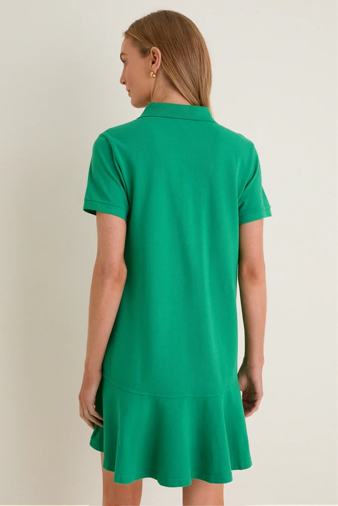 Green Pique May Polo Dress - Image 4