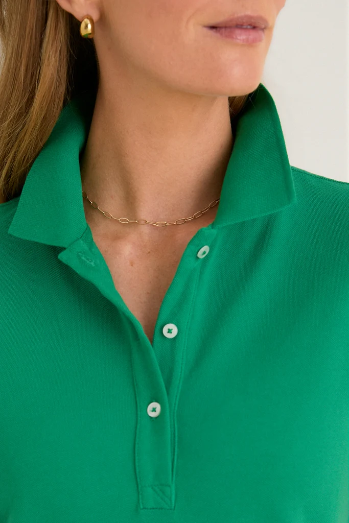 Green Pique May Polo Dress - Image 5