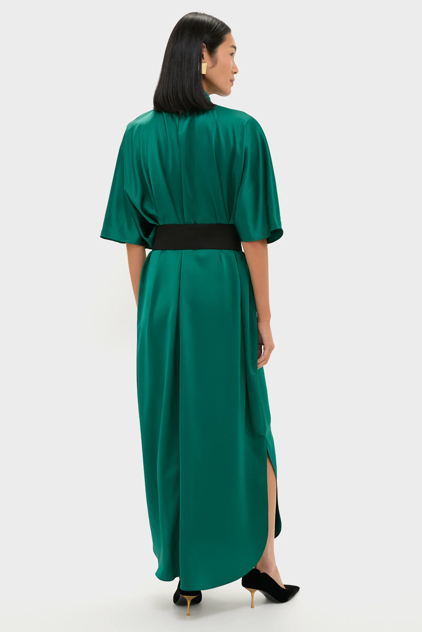 Green Satin Patricia Maxi Dress - Image 4