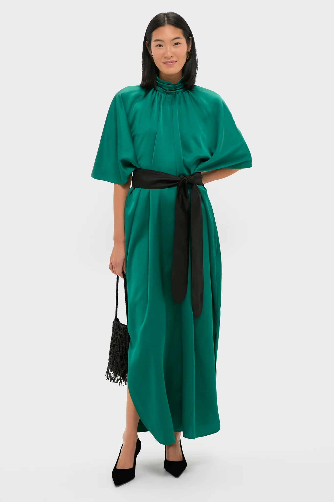 Green Satin Patricia Maxi Dress - Image 6