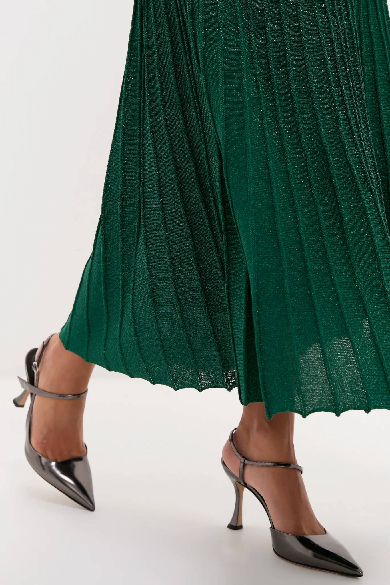 Green Shimmer Knit Cammie Maxi Dress - Image 6