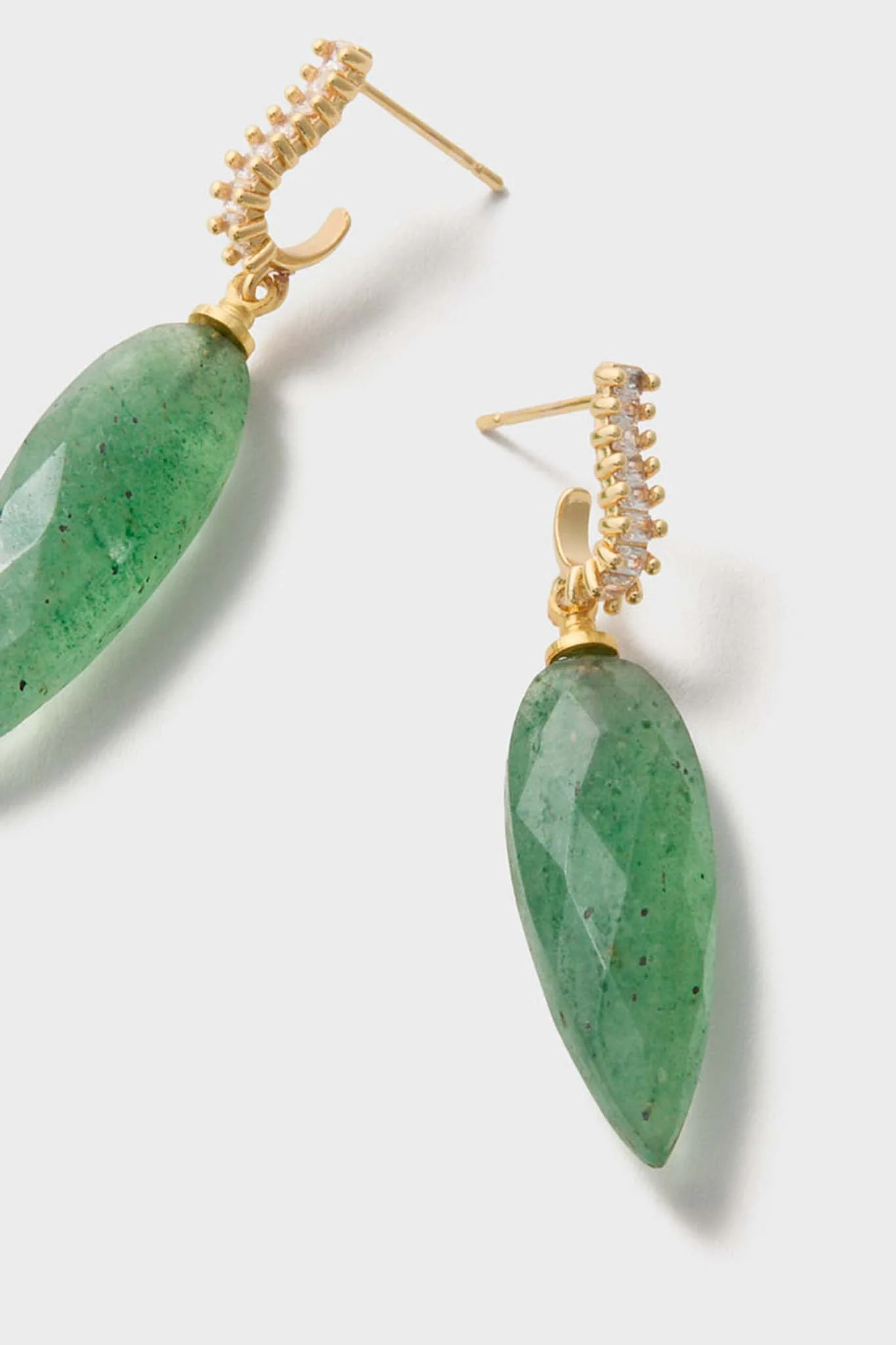 Green Strawberry Quartz Porter Earrings - Image 2