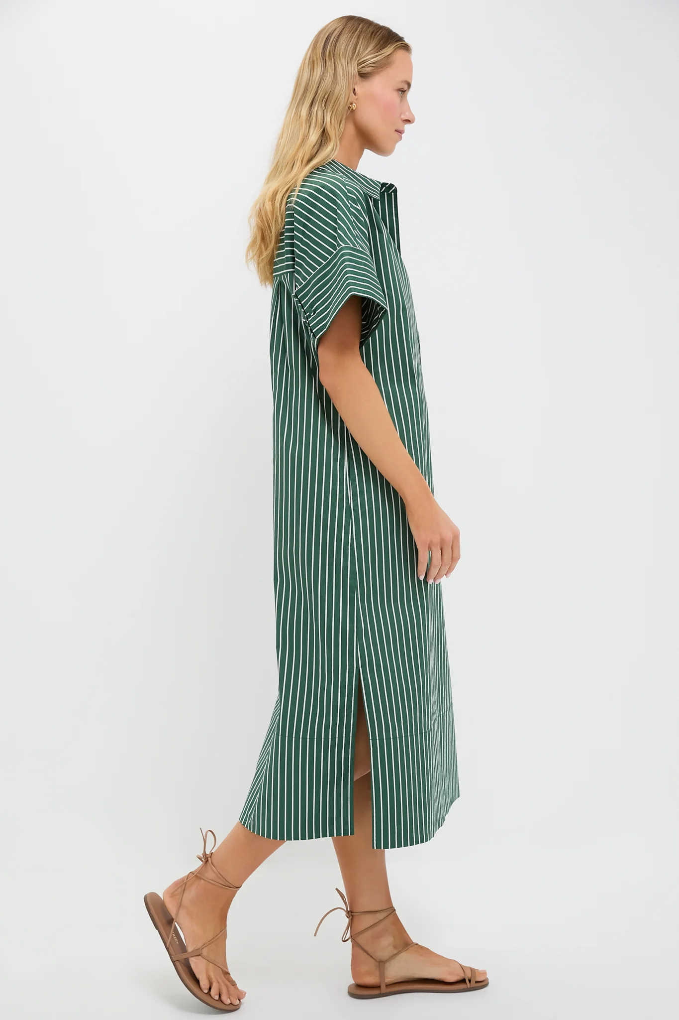 Green Stripe Reina Dress - Image 3