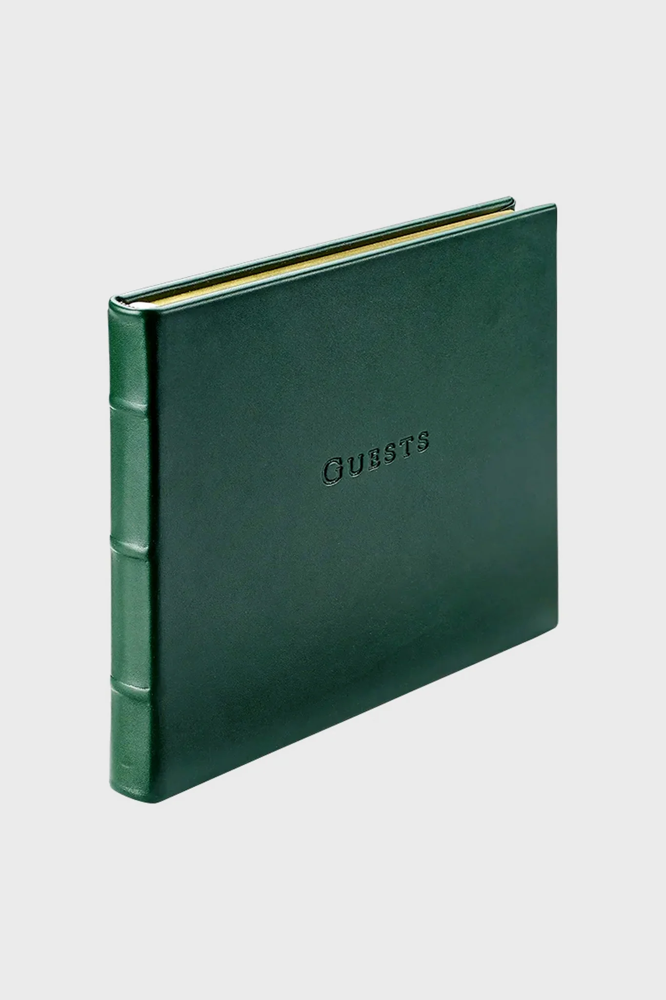 Green Traditional Leather Guest Book - Image 2