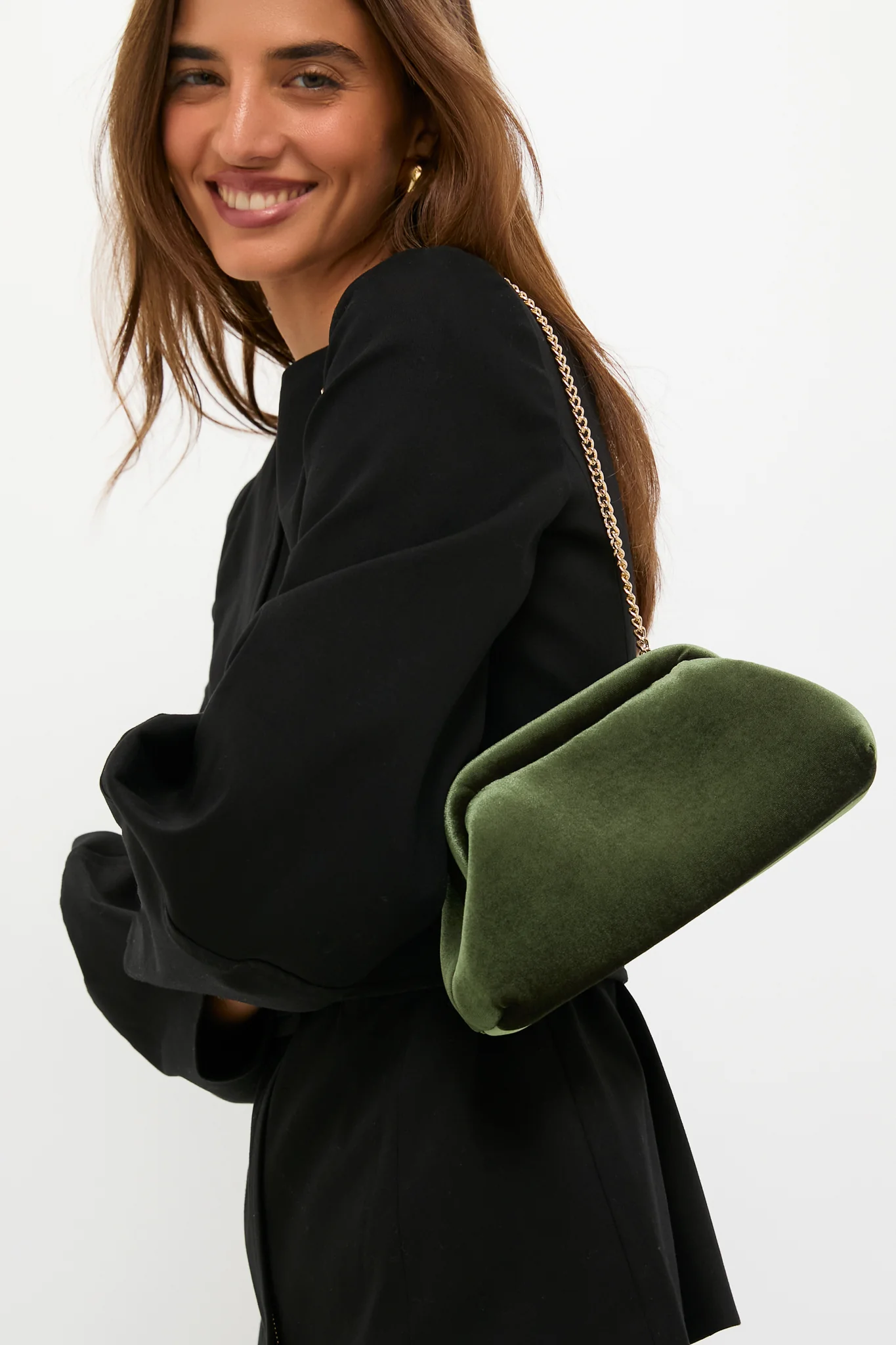 Green Velvet Clutch - Image 2