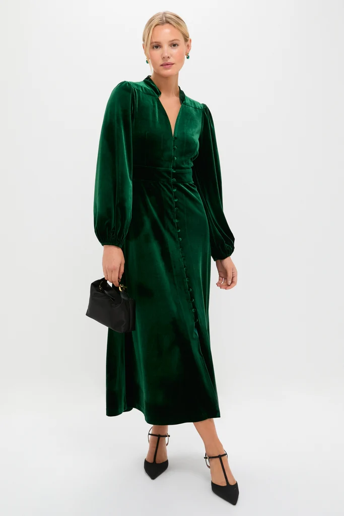 Green Velvet Serena Dress - Image 2