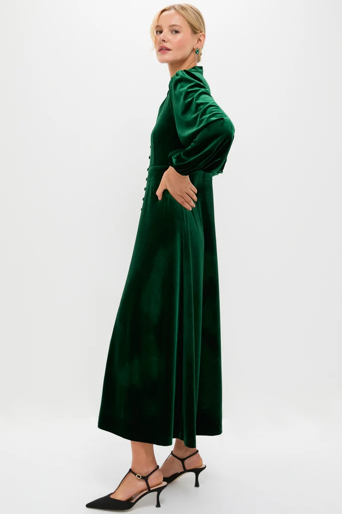 Green Velvet Serena Dress - Image 3