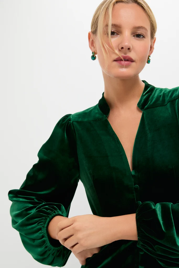 Green Velvet Serena Dress - Image 6