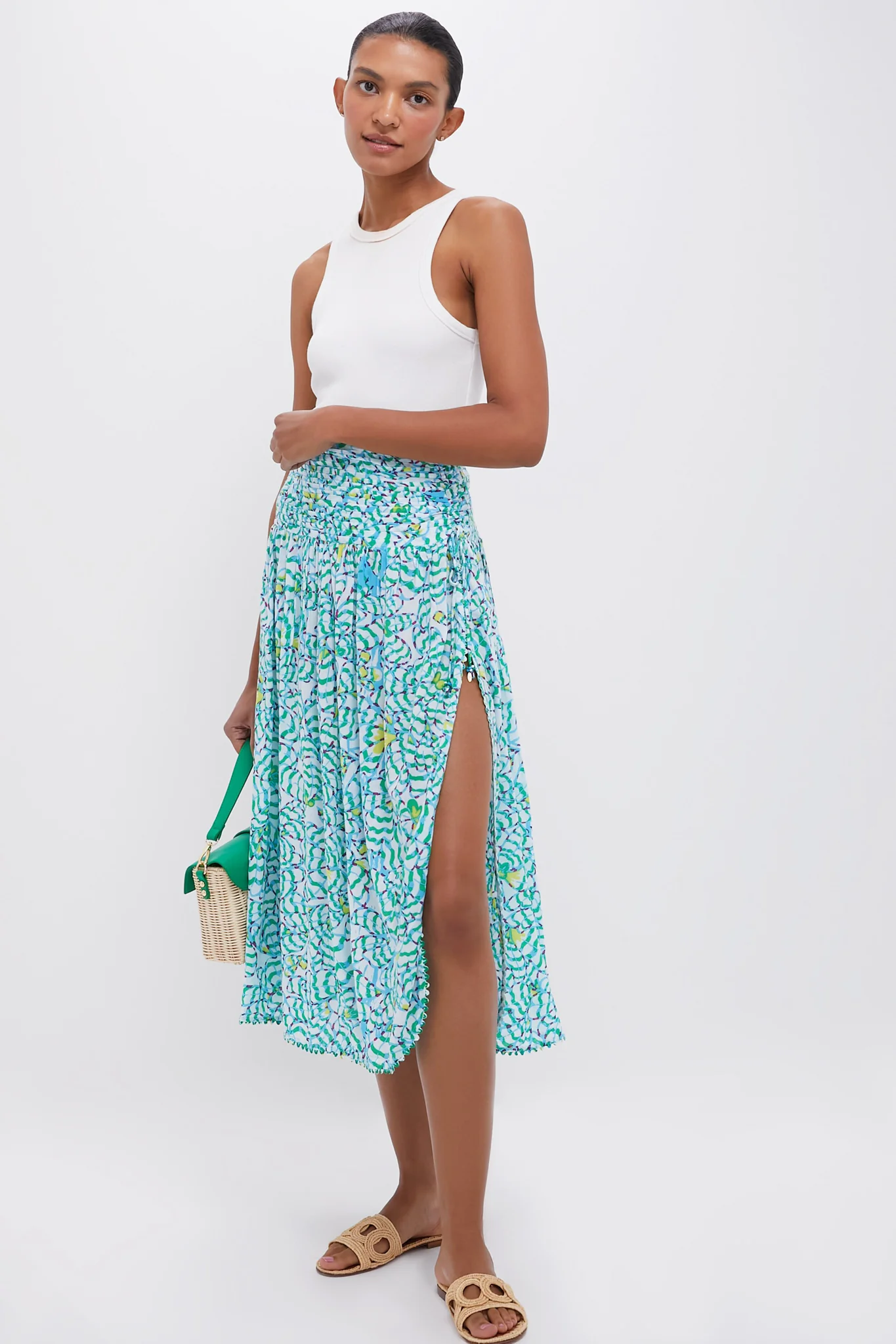 Green Wings Flower Carla Long Skirt - Image 2
