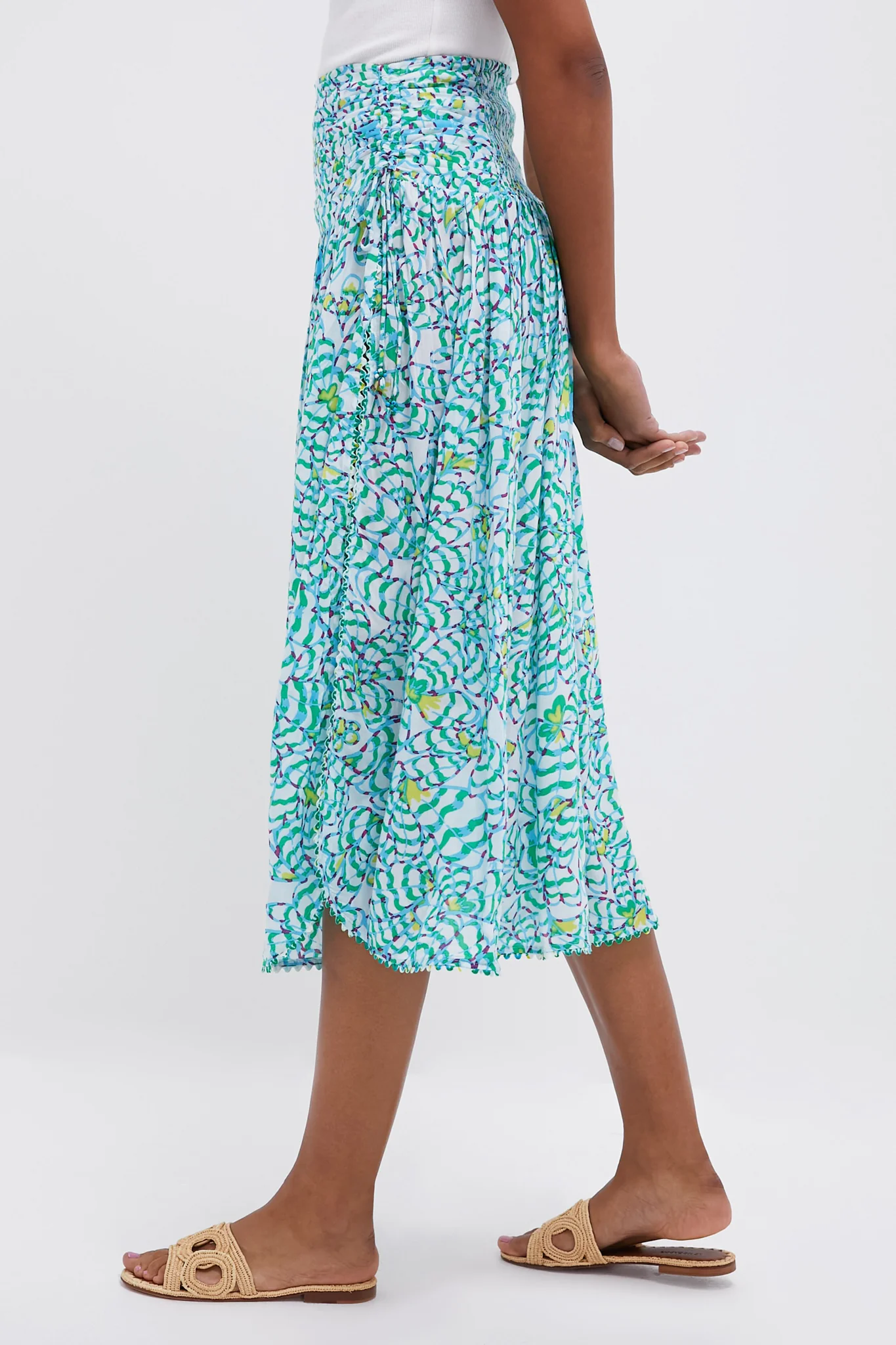 Green Wings Flower Carla Long Skirt - Image 3