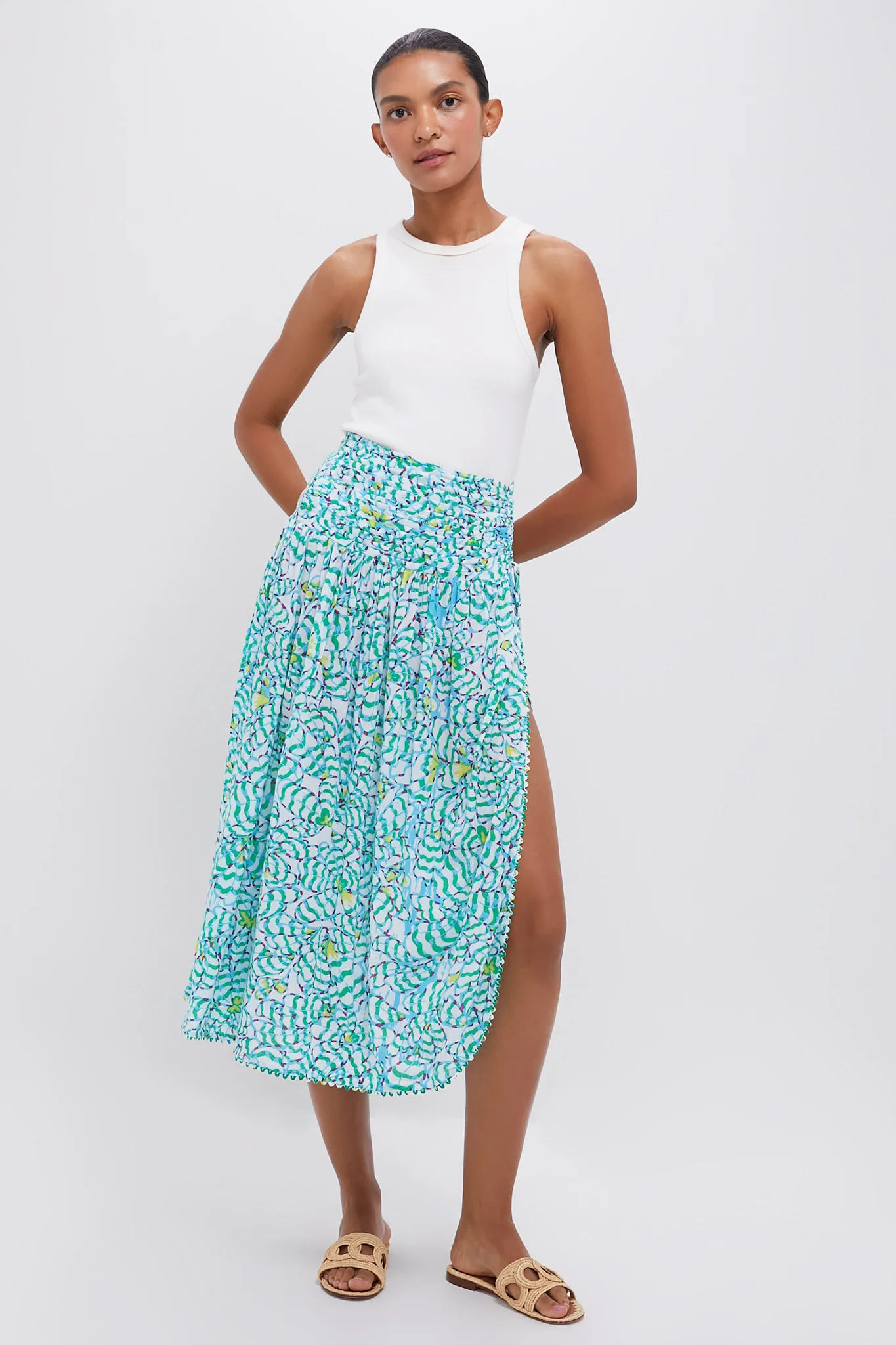 Green Wings Flower Carla Long Skirt - Image 6