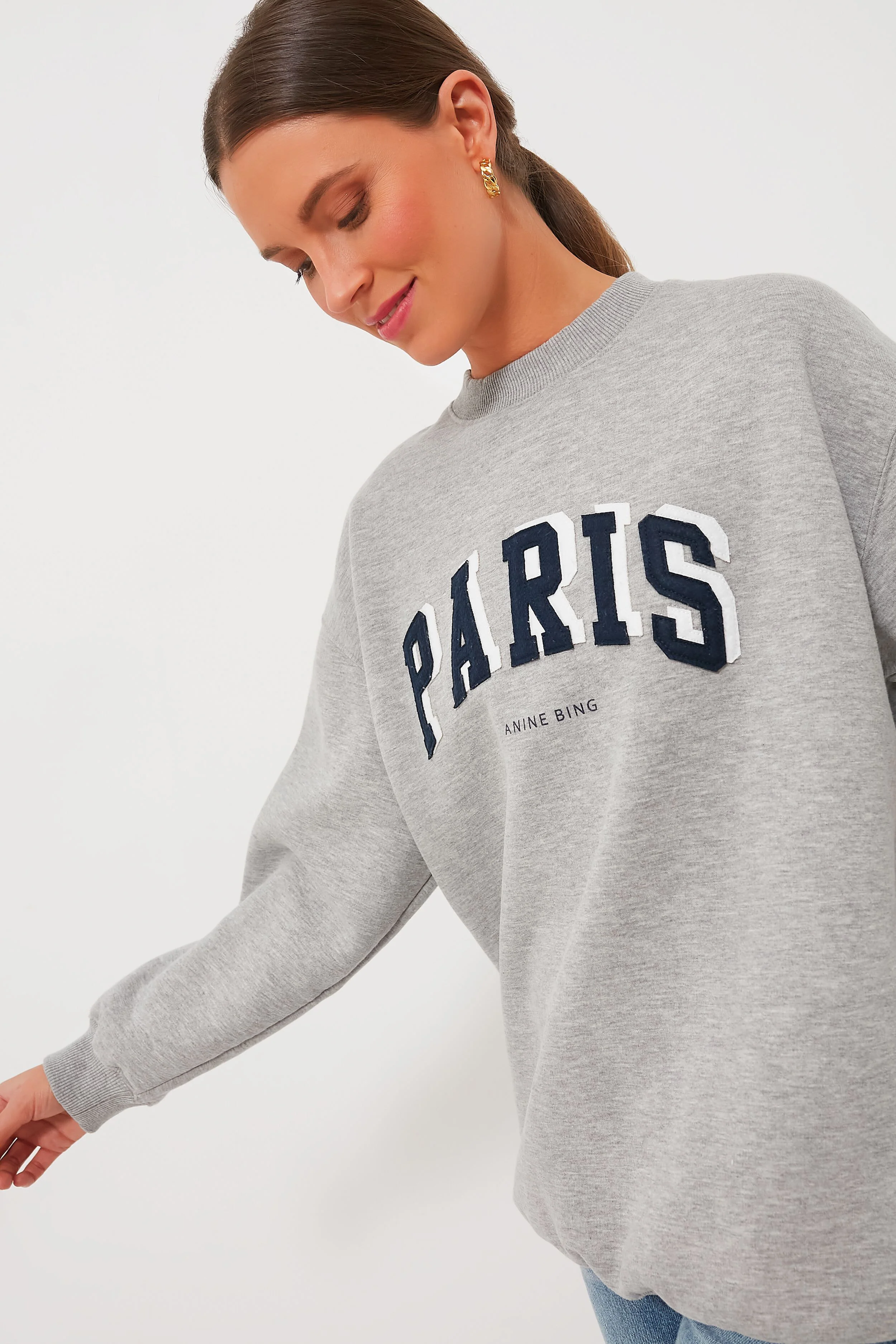 Grey Melange Paris Tyler Sweatshirt - Image 3