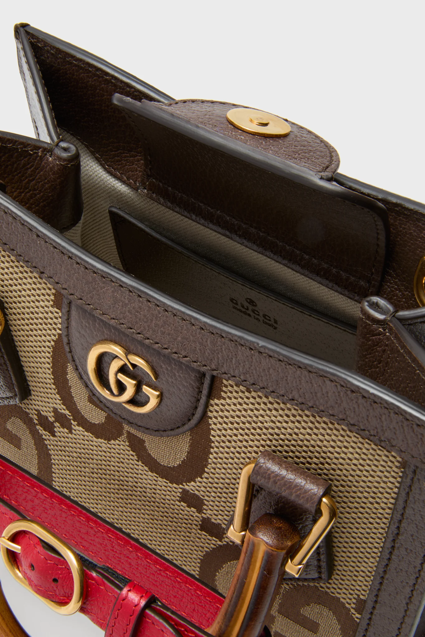 Gucci Beige Brown Canvas Shoulder Bag - Image 6