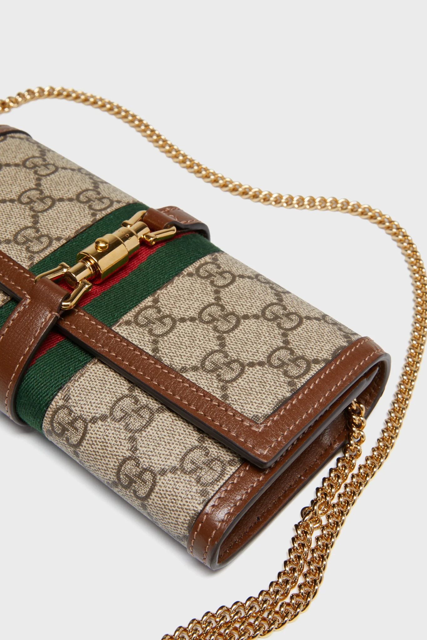 Gucci Beige GG Canvas Jacket 1961 Wallet On Chain - Image 5