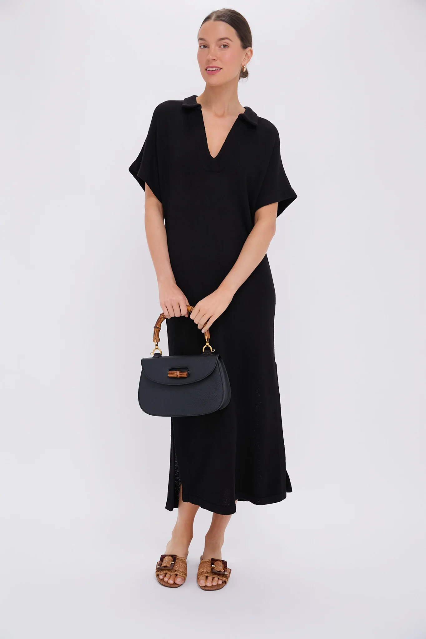 Gucci Black Medium Bamboo Top Handle Bag - Image 3