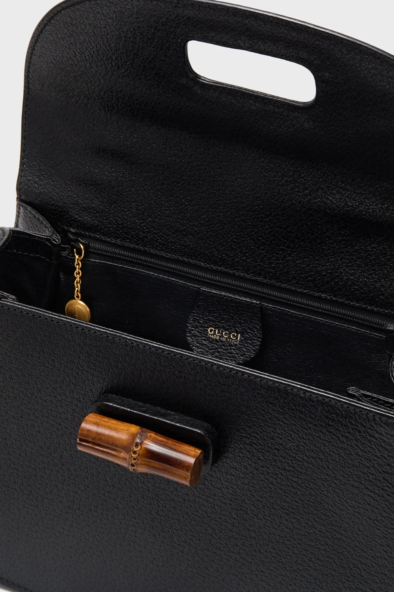 Gucci Black Medium Bamboo Top Handle Bag - Image 4