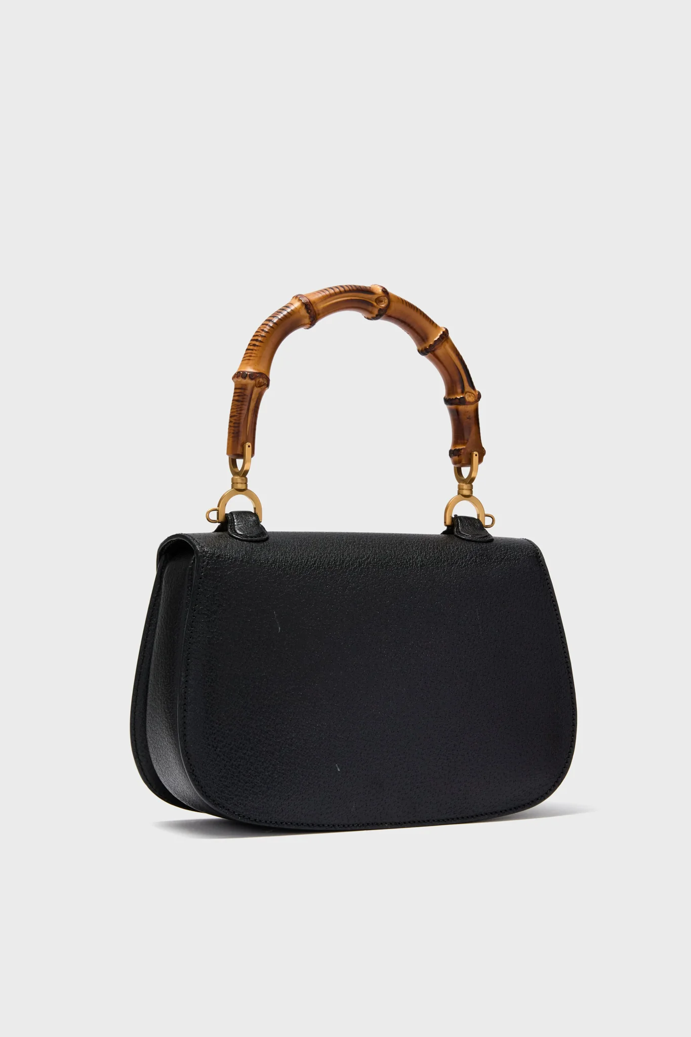 Gucci Black Medium Bamboo Top Handle Bag - Image 5